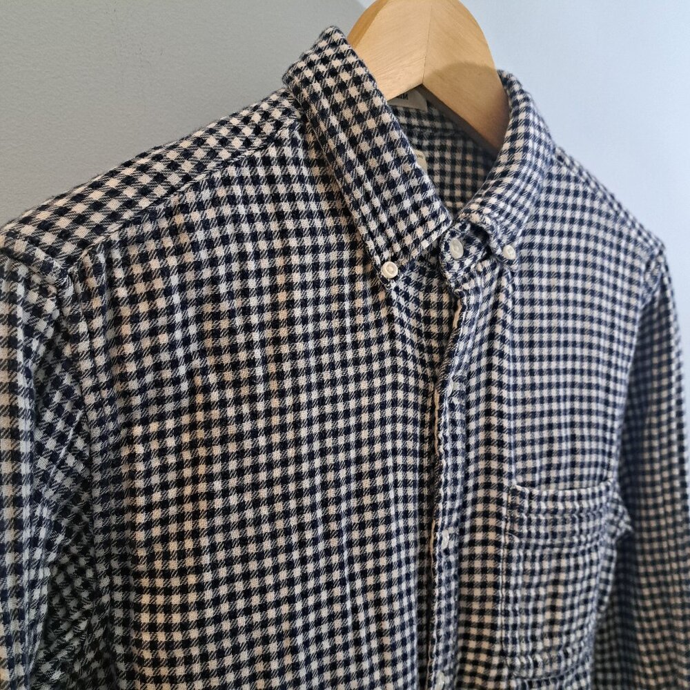 J. Crew Men's Small Slim Fit Double-Weave Plaid Button Down Shirt Style AI327 - Picture 4 of 15